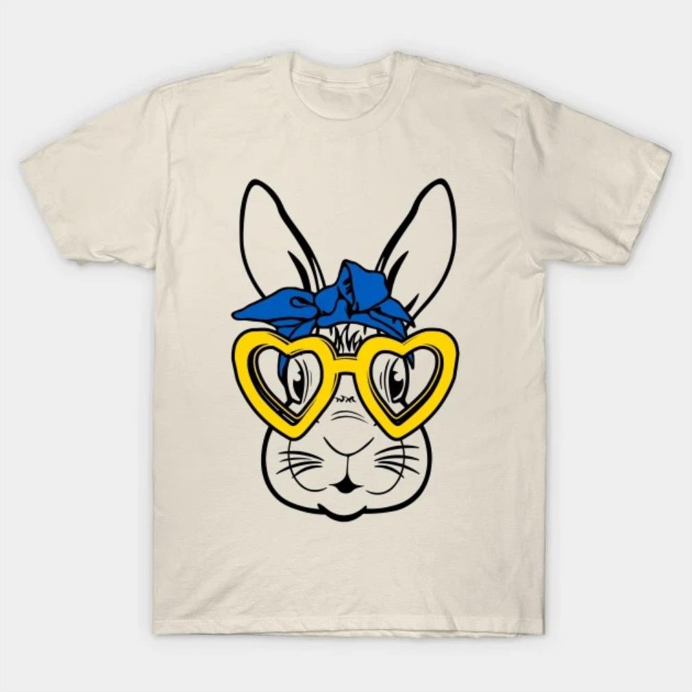 Bunny Face Glasses Easter Day Girls Kids T-Shirt