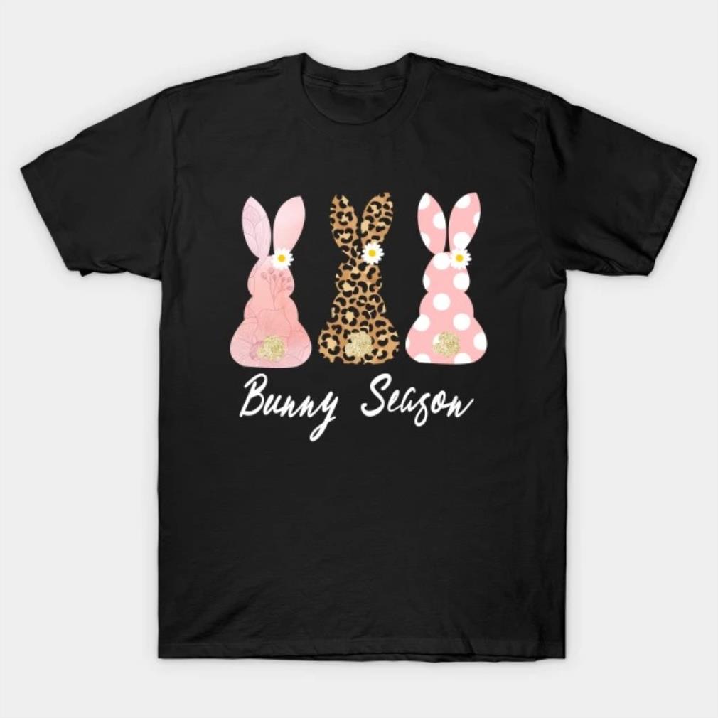 Leopard Easter Bunny Rabbit Trio Cute Easter Day T-Shirt